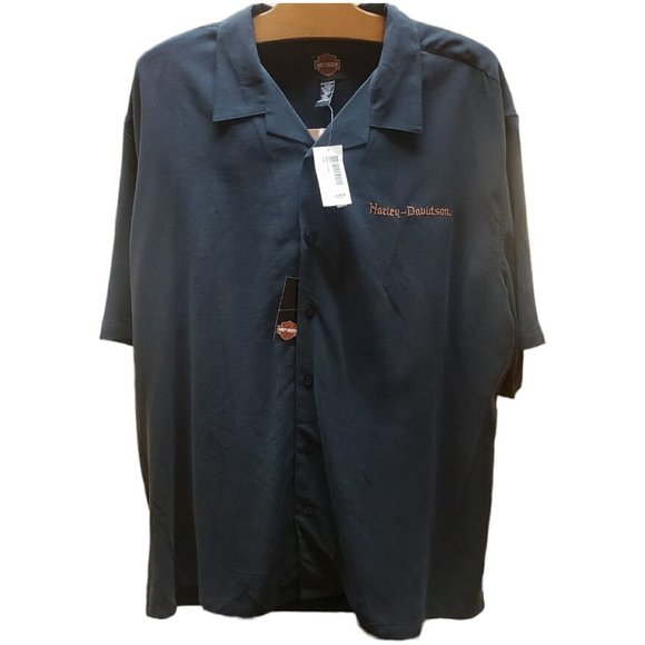 Harley Davidson Tori Richards 3XL Embordered Eagle And Snake NWT Charcoal Black - Picture 1 of 9
